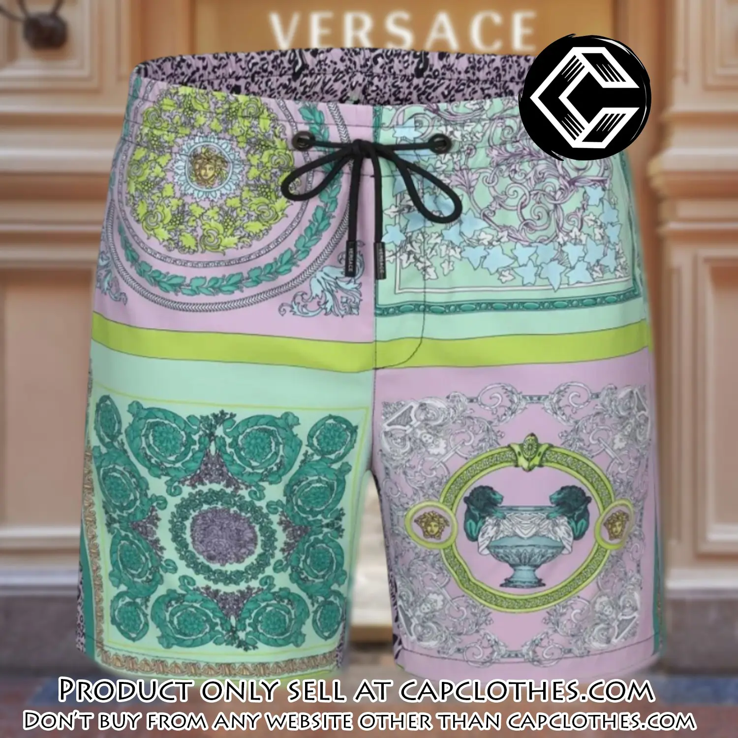 Versace 3d luxury new all over print shorts pants for men cc5433733